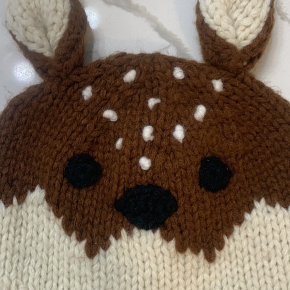Knitted Baby Deer Hat - Picture 3 of 3